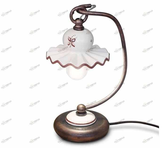 FERROLUCE Керамическая настольная лампа с фиксированным кронштейном Roma C402