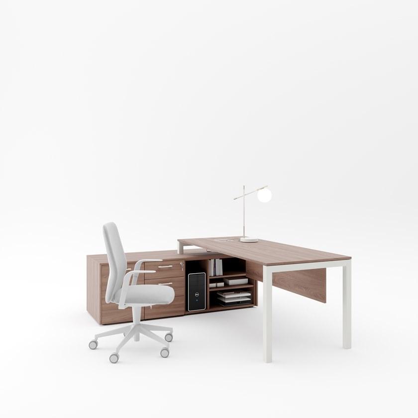 PROF Рабочий стол из дерева с системой управления кабелями Dieci sun-id-1393200 - Вид №5