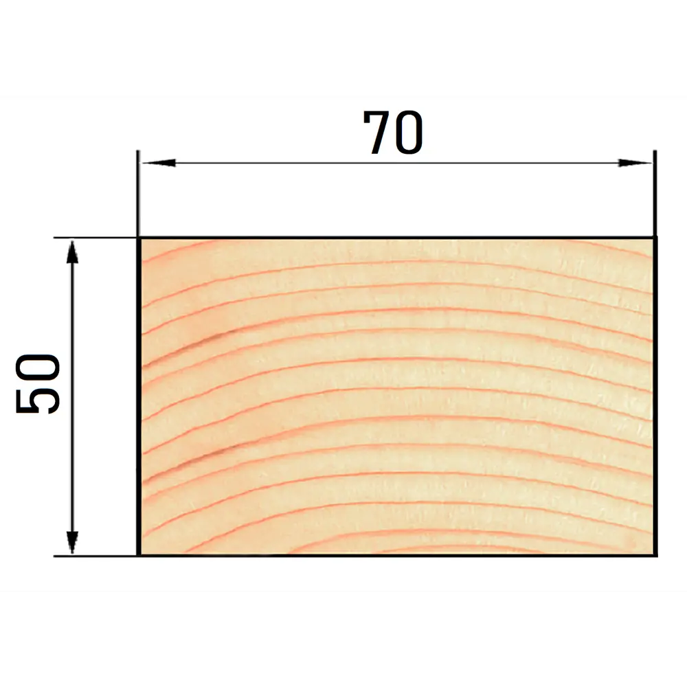 Брусок строганый импрегнированный 50x70x3000 мм хвоя ФГИС ЛК РУСШПАЛА STLM-2120826 - Вид №5