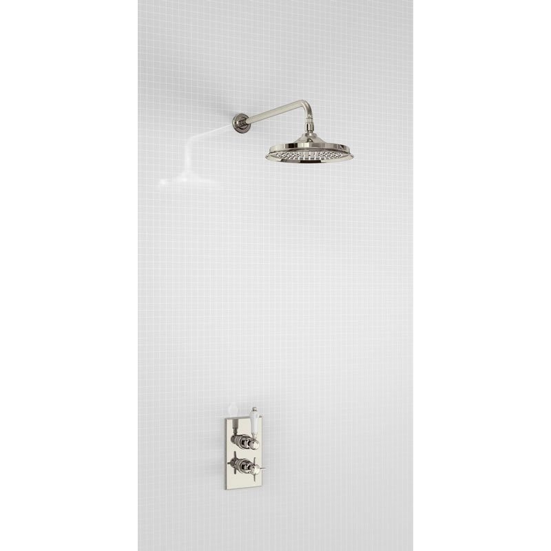 Душевая стойка с встроенным термостатом На 1 выпуск, верхняя лейка 9', НИКЕЛЬ [BARC73 NKL + ARCV17 NKL] Arcade Burlington ARC73, ARCV17 NKL - Вид №1