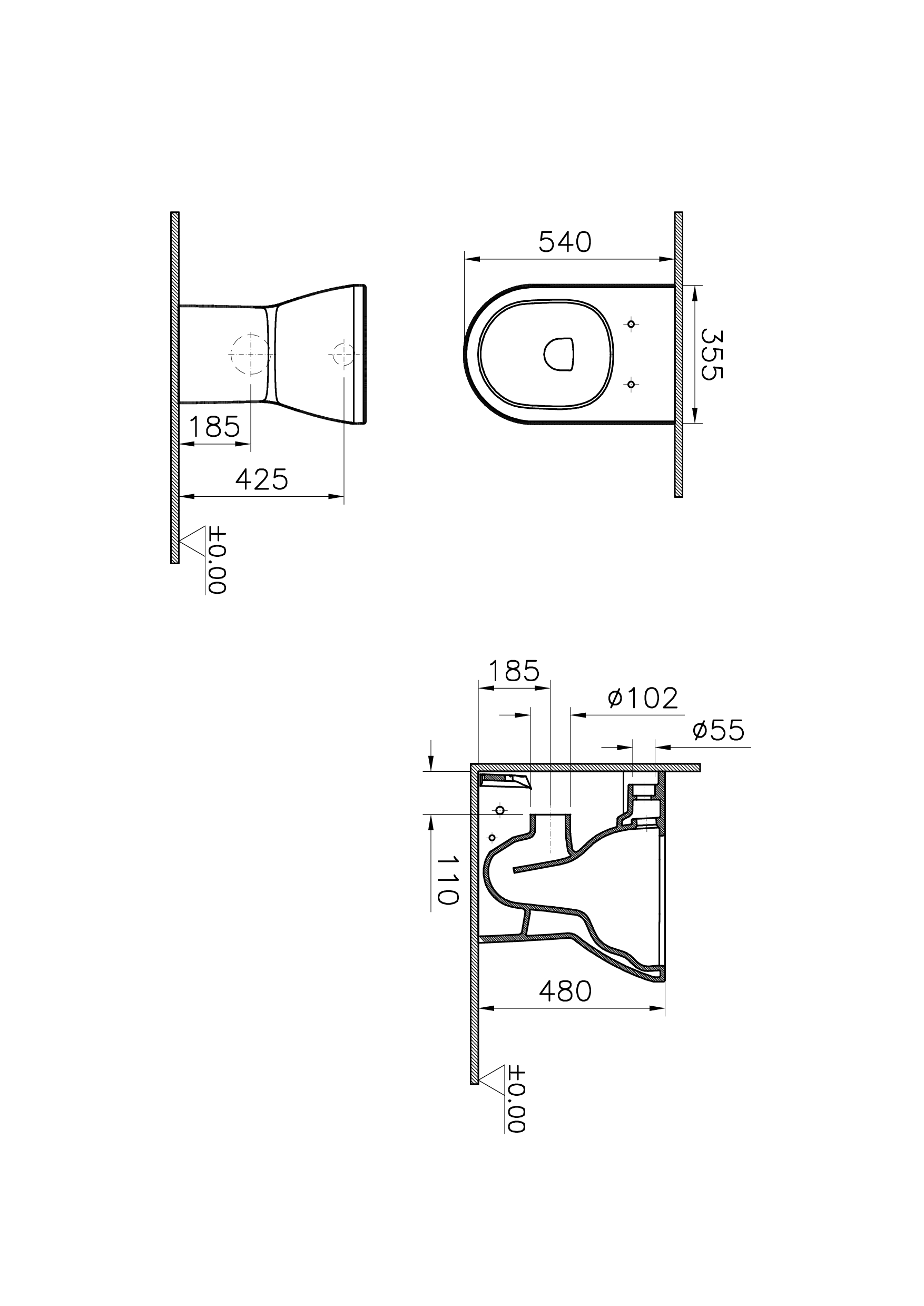 7099B003-0087 Биде Vitraglobal Integra - Вид №1