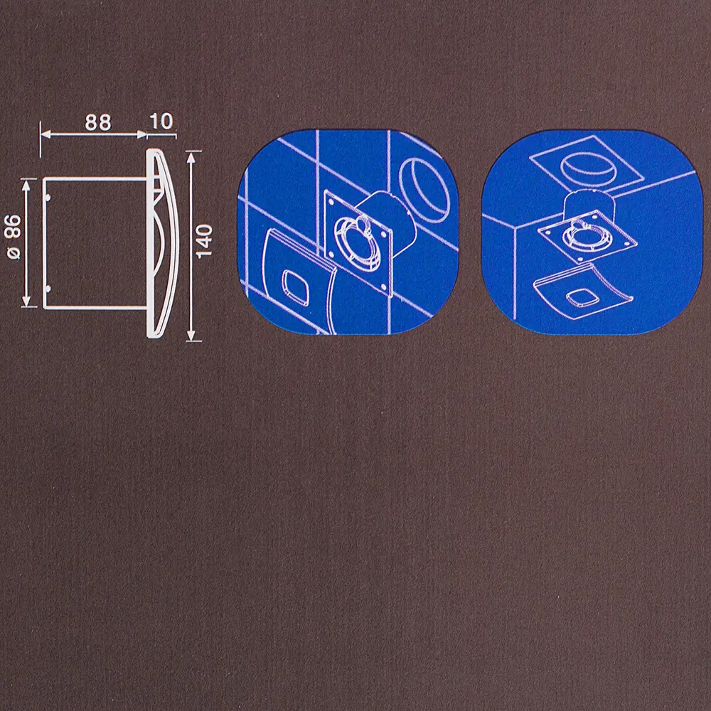 Вентилятор осевой вытяжной Equation D100 мм 31 дБ 98 м³/ч цвет серебристый STLM-2061021 - Вид №4