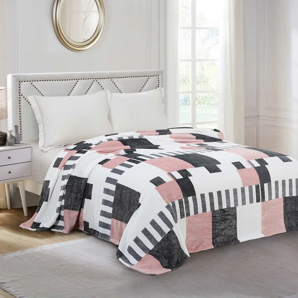 Плед Сolor 180х200 см велсофт цвет розовый Santreyd STLM-2181137 - Вид №4