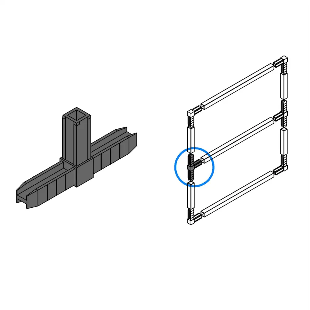 Santreyd Коннектор 3 2D для мебельных профилей 15×15 мм 82693918 STLM-0034284 - Вид №4