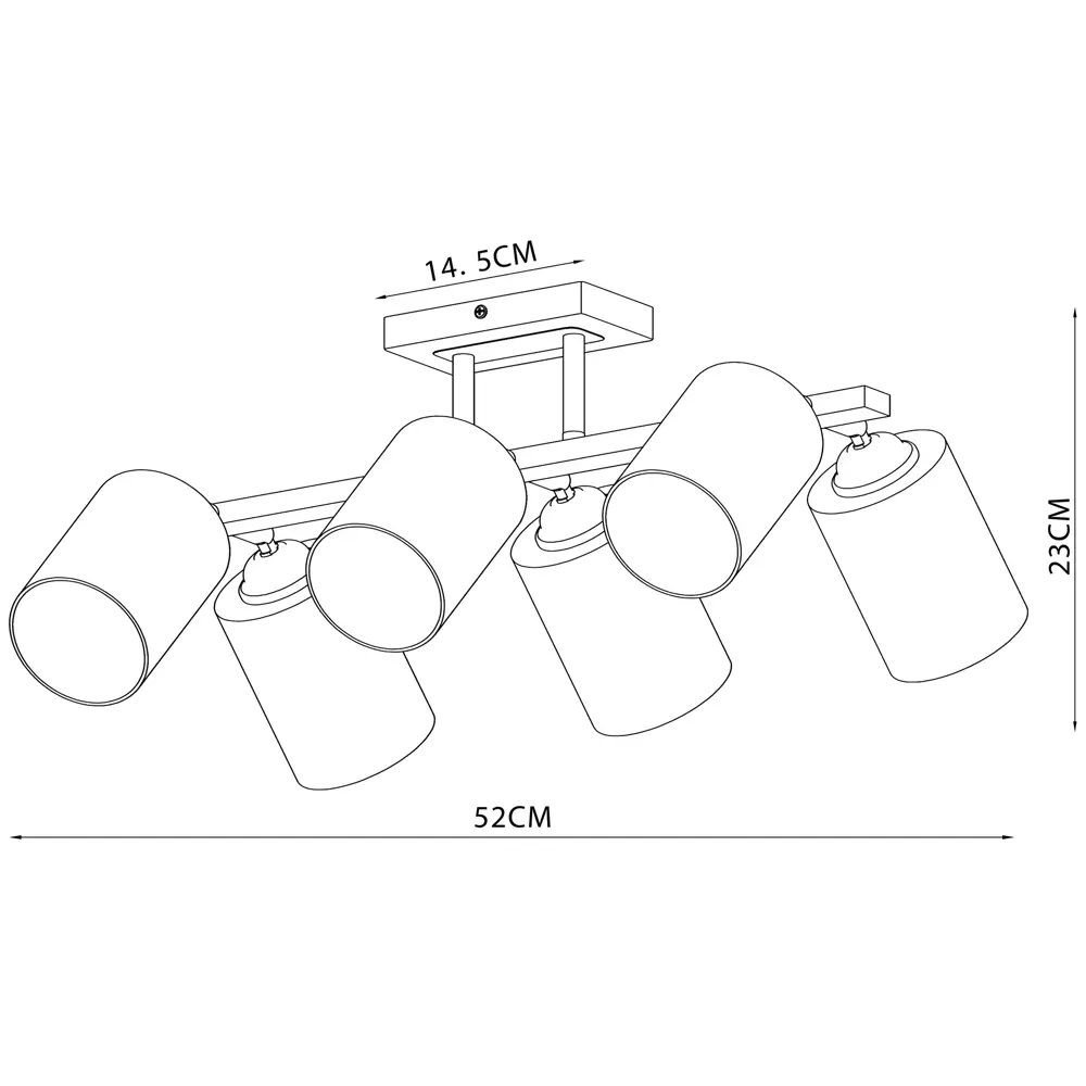 Люстра потолочная KREAFORTA Vereya 6 ламп цвет черный STLM-2123670 - Вид №6