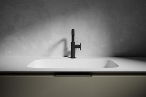 ED-ST18 Edone Встроенный умывальник Sirio ВСТРОЕННЫЙ БАК Интегрированная столешница из полимера с раковиной из Corian®.