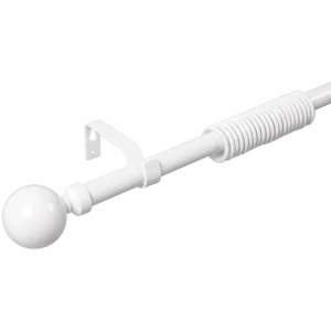 Карниз однорядный раздвижной Inspire Шар 160-300 см цвет белый 81976814 STLM-2179430