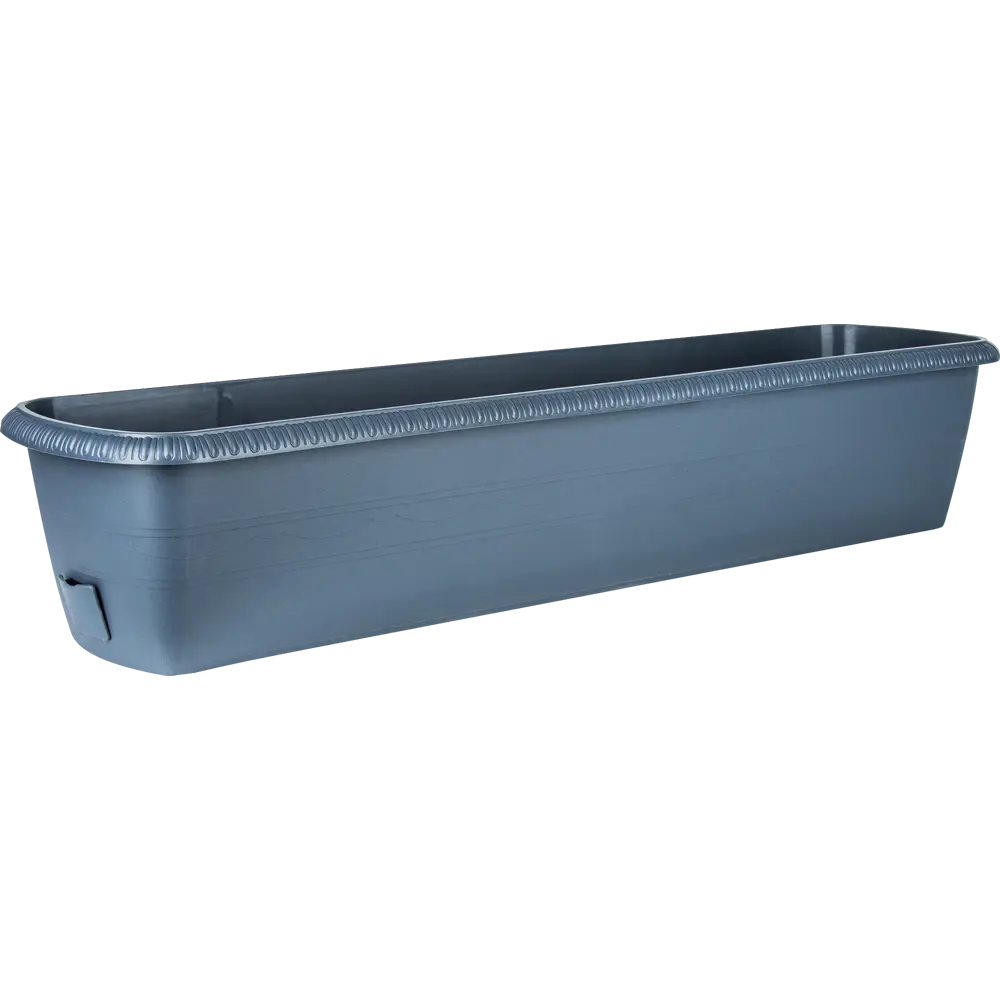 Балконный ящик для цветов ТЕК.А.ТЕК «Жардин» 80 см - серый пластик 18006321 STLM-0009203