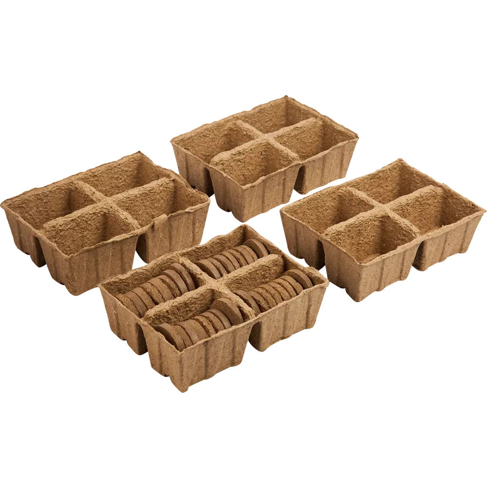 Кассета рассадная 4 ячейки с торфяными таблетками, 4 шт Santreyd STLM-2107897 - Вид №1