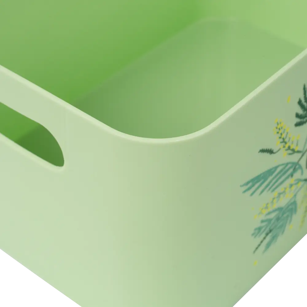 Корзина Home цвет 15.79x12.12x11.5 см пластик зеленый Santreyd STLM-2174047 - Вид №4