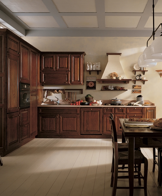 204 Tifernoit Кухня с восковым лаком "Светлый орех" Cucina