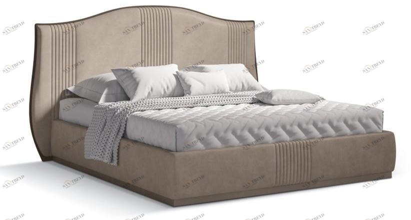 Carpanese Home Кровать king size из ткани с мягким изголовьем Heritage 5789