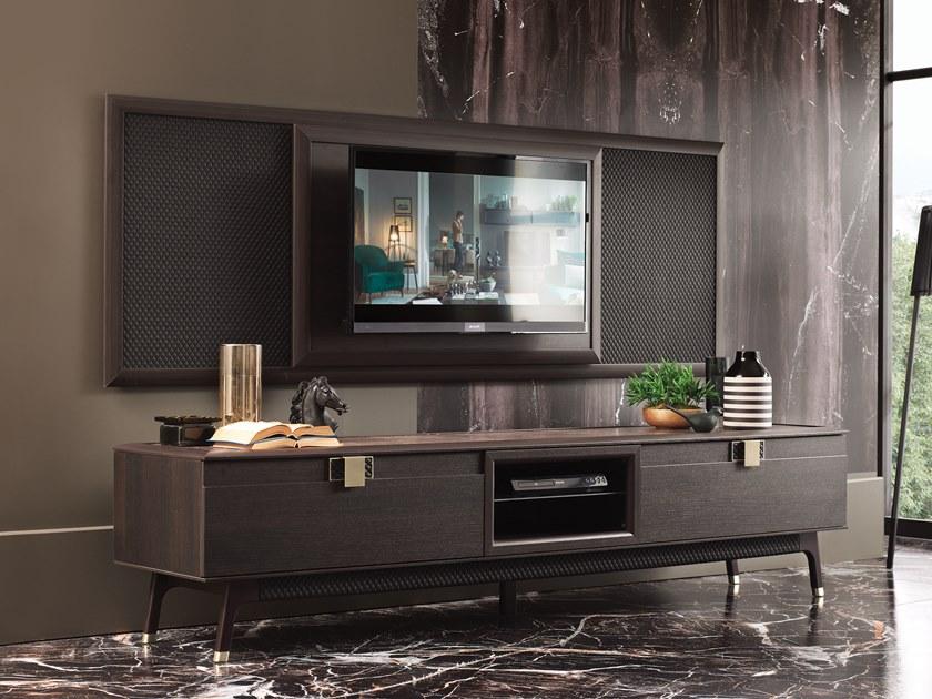 Enza Home Оборудованная стена из массива дерева с подставкой под телевизор Navona sun-id-1425503 - Вид №1