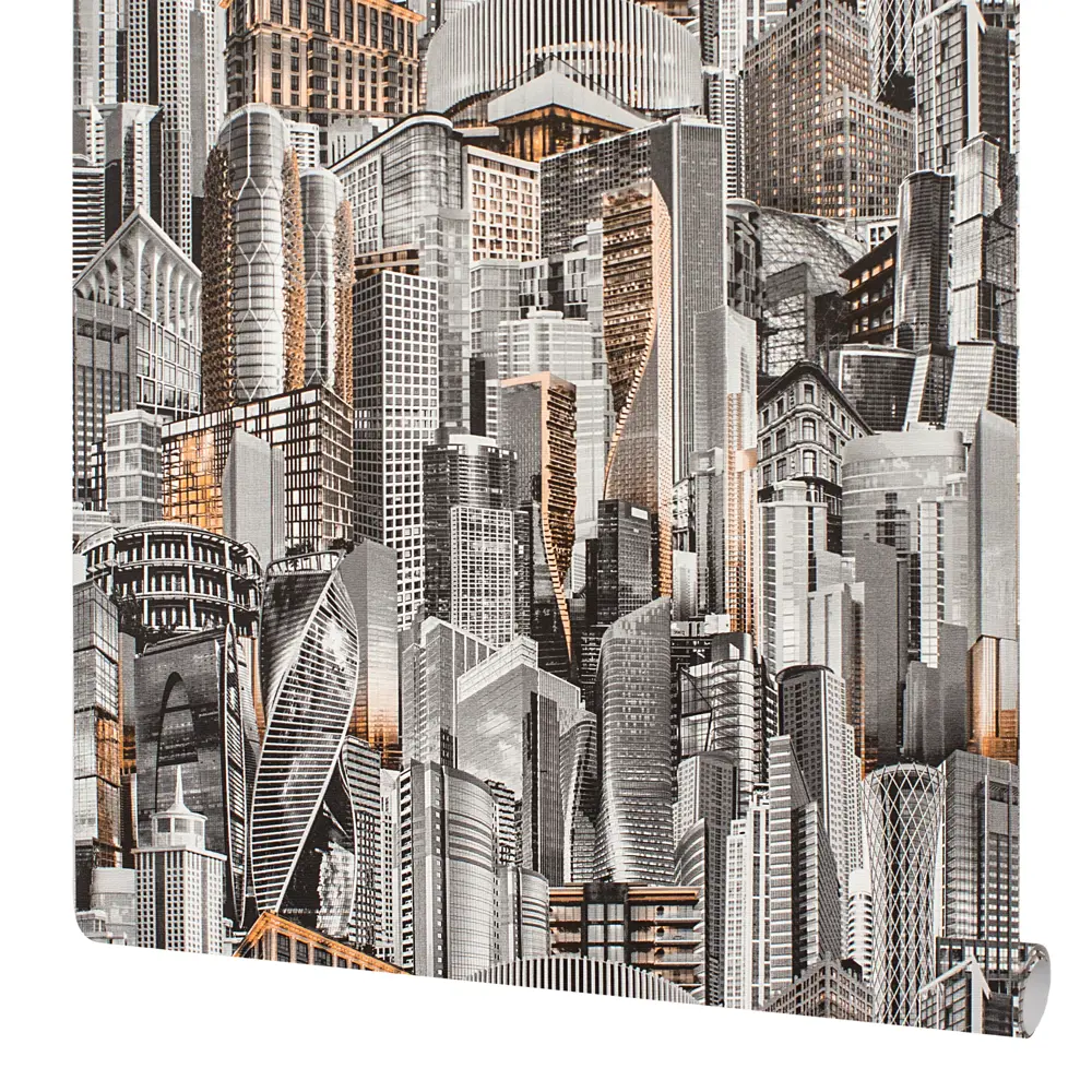 Обои бумажные Небо серо-желтые 0.53 м 1038-016 Santreyd НЕБОСКРЕБЫ STLM-2082228