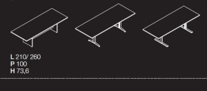 Деревянный прямоугольный стол для совещаний