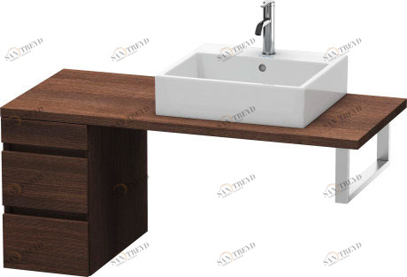 DS533505353 Шкафчик для консоли DuraStyle #DS5335 300 x 548 мм Каштан темный, декор Duravit