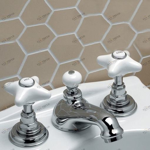 Смеситель на 3 отверстия для биде UTWR712CR Devon Devon WHITE ROSE Devon&Devon