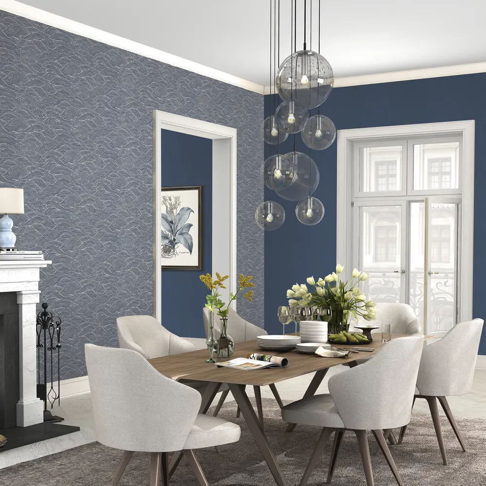 Обои на флизелиновой основе, цвет синий, 0.53х10.05 м Rasch Barbara Home Collection STLM-2171346 - Вид №3