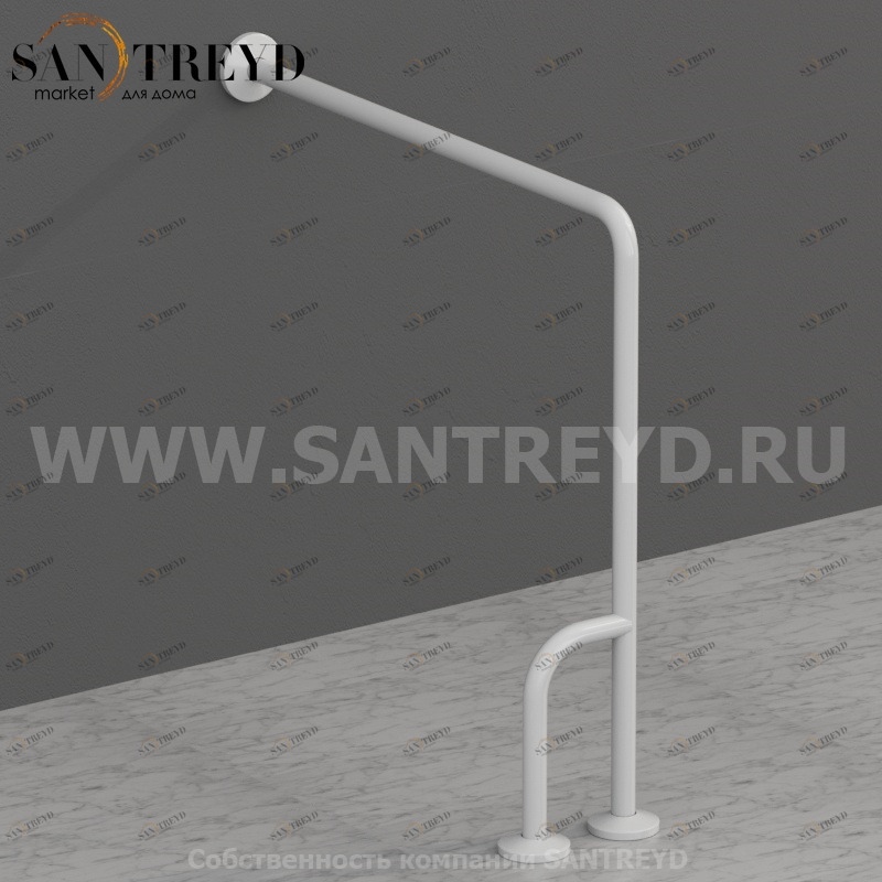 DS126 Настенное крепление для пола правое 80 см белое Globo AUSILIA Италия Ceramica Globo