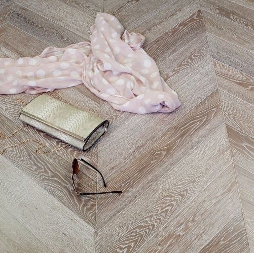 Паркет Ёлка Marco Ferutti Louvre Грей Дуб Любая на выбор с брашью (Текстурированная) 585х125 мм 2600700102 - Вид №1