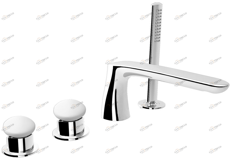 Fir Italia Комплект для ванны с ручным душем на 4 отверстия Synergy stone 95 9531404