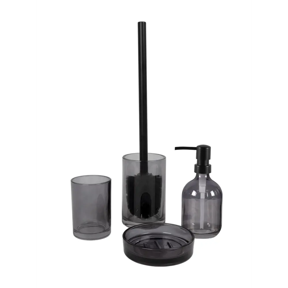 Стакан для щеток симпл стекло серый Santreyd STLM-2147386 - Вид №2