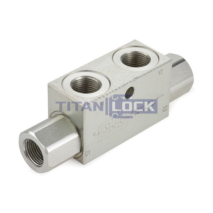 Гидрозамок двусторонний, 3/8", BP/BP, сталь, TLDHL3/8FF TITAN LOCK 