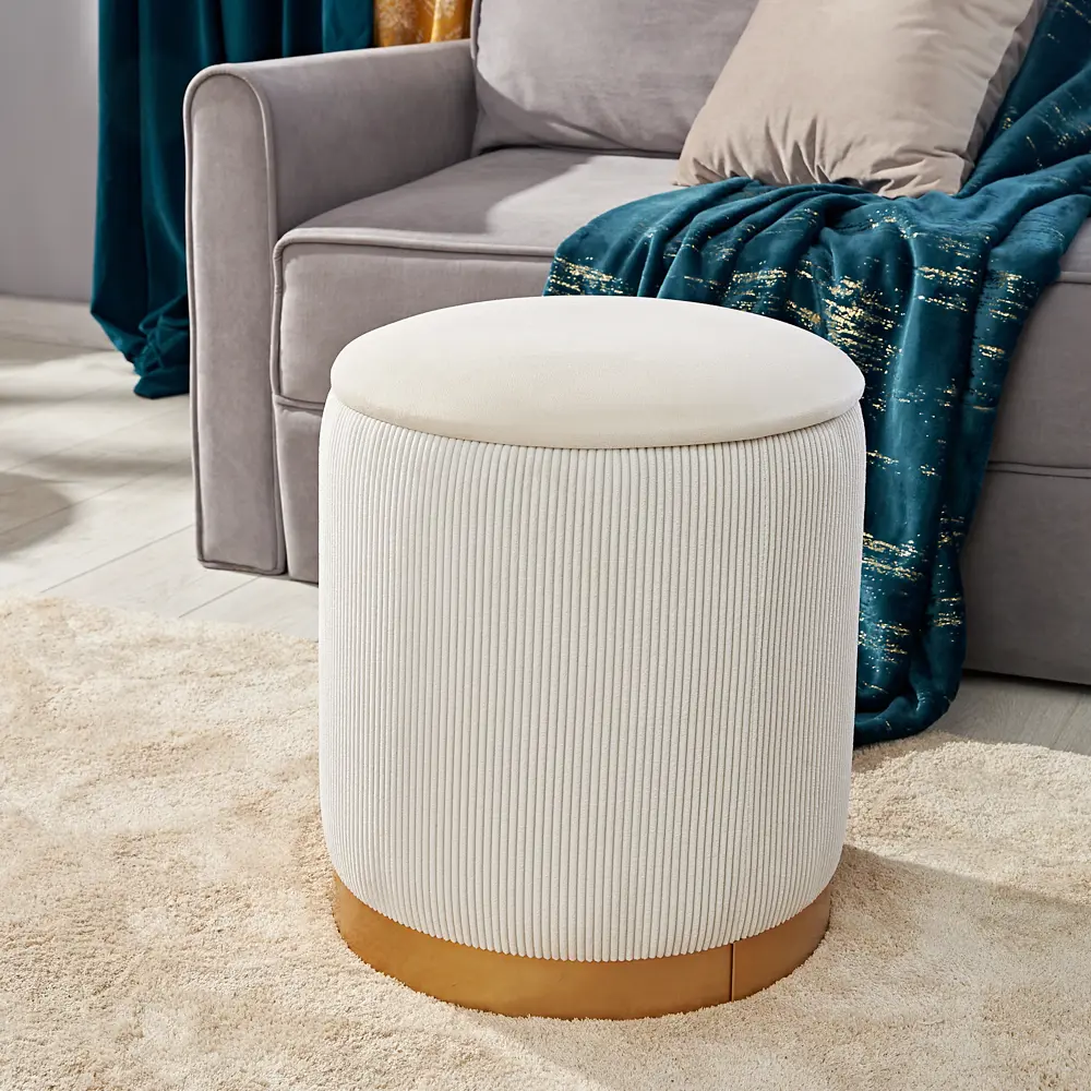 Santreyd Пуф с золотым акцентом для современного интерьера 88758345 STLM-1483058