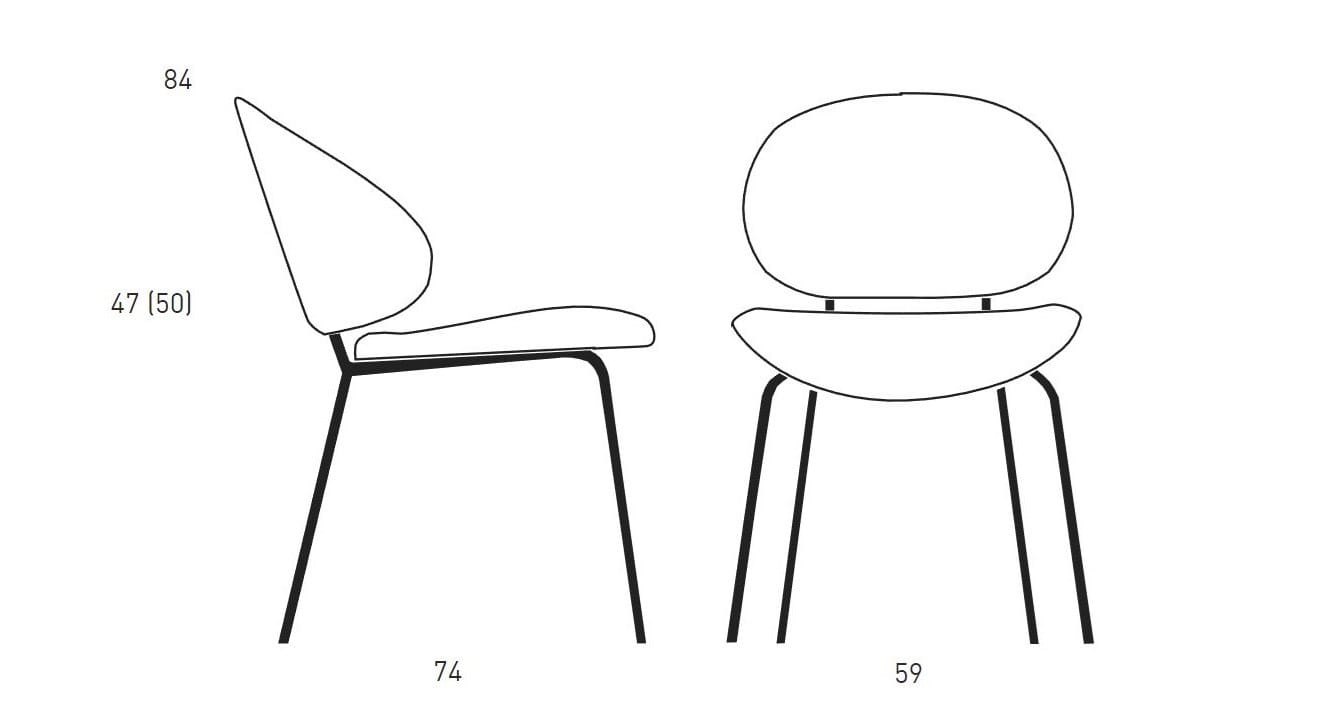 Мягкий стул из ткани KFF Alvaro ARCH-00098831 - Вид №25