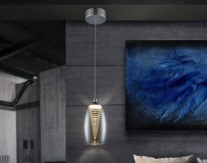 069110 Подвесной светильник 1L LED хром Schuller Nebula