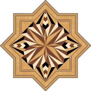 Художественный паркет Da Vinci Розетка 26-205 Дуб Селект (Гладкая) х1000диаметр мм.