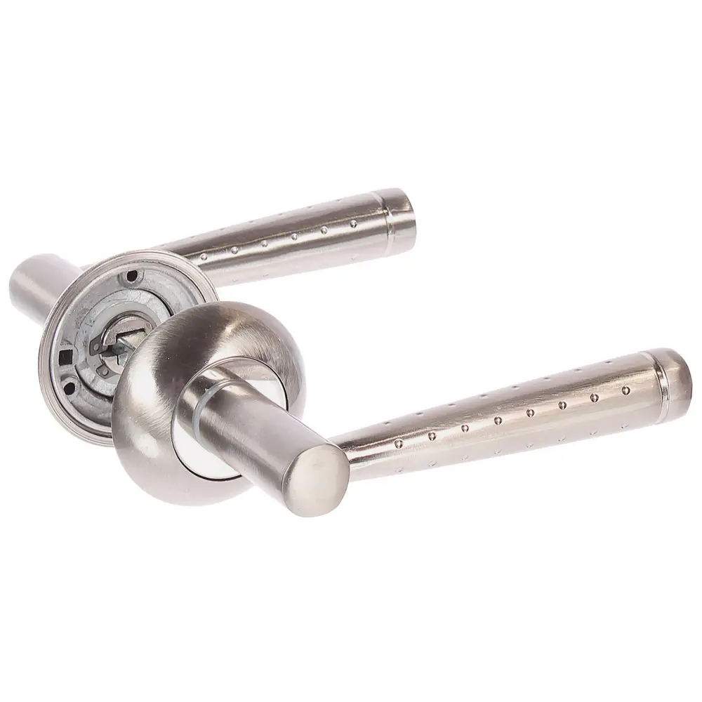 Ручка дверная на розетке Фабрика замков A 103, цвет матовый никель STLM-2060384 - Вид №1