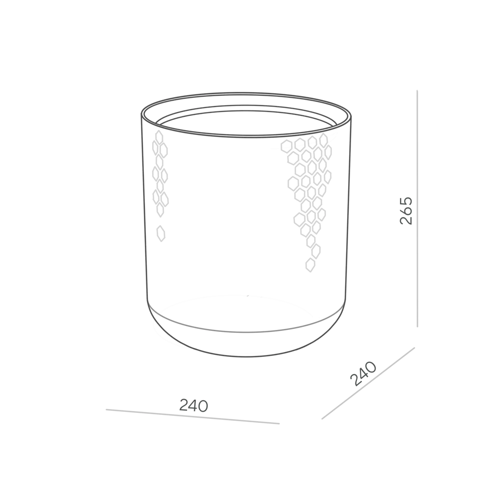 Кашпо для цветов Ola Dom Kerama 5 л антрацит Santreyd STLM-2053058 - Вид №5