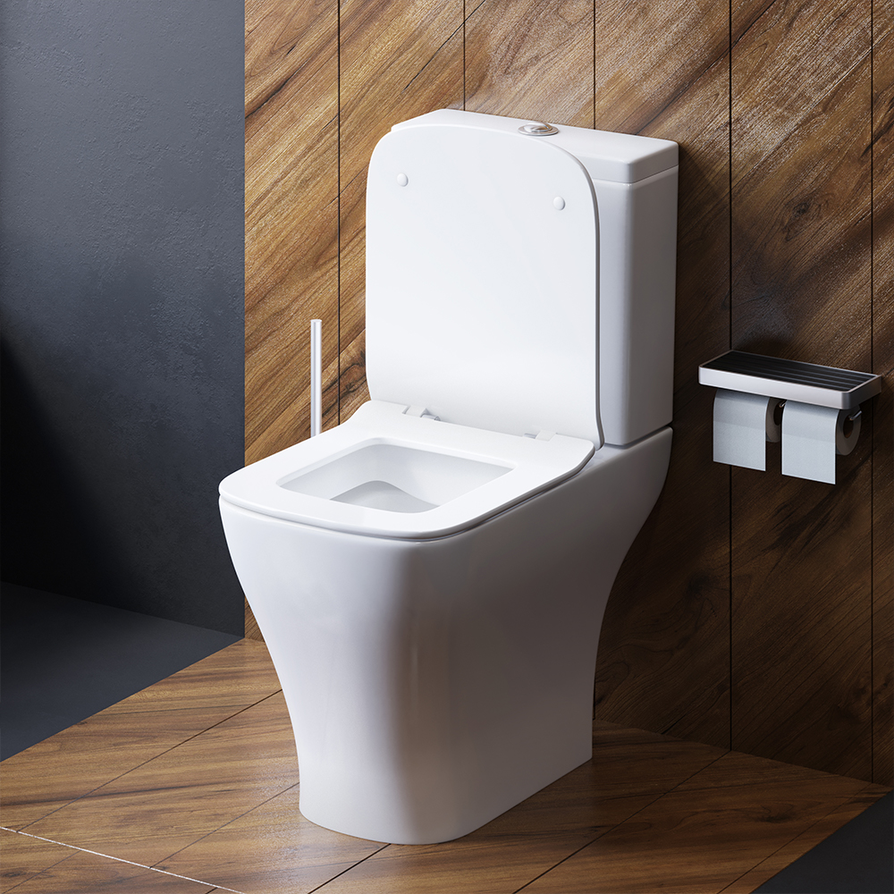 DX78C8600SC унитаз-компакт безободковый с сиденьем микролифт Damixa Titan - Вид №1