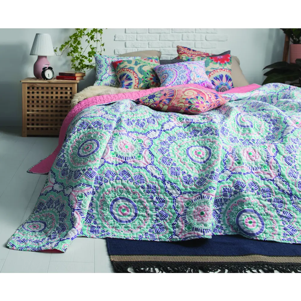 Наволочка декоративная стёганая Boho, 40x40 см, цвет синий Santreyd STLM-2146118 - Вид №6