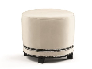 Круглый пуф из ткани