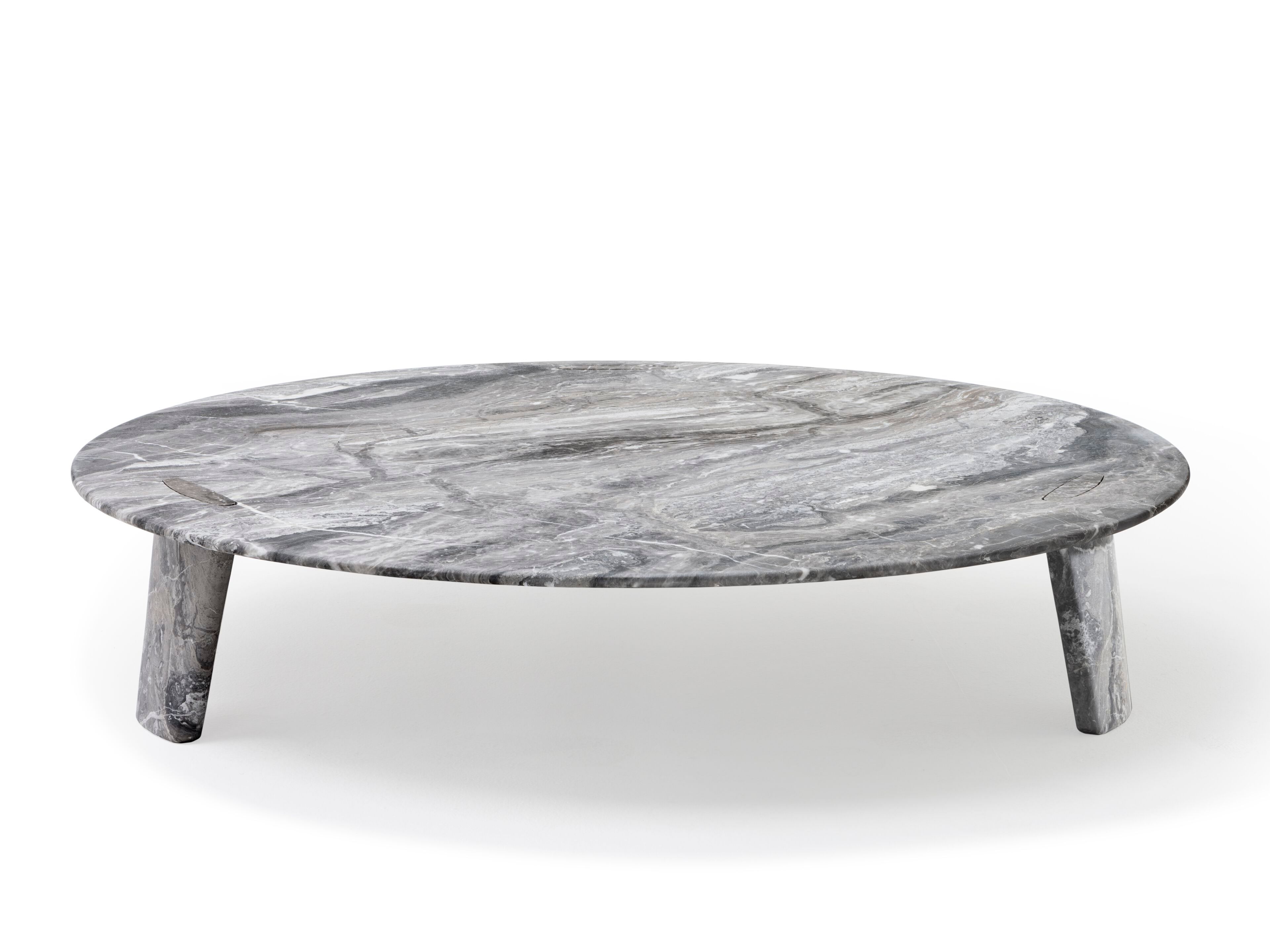 Мраморный круглый низкий садовый столик Exteta 10th ARCH-00143435