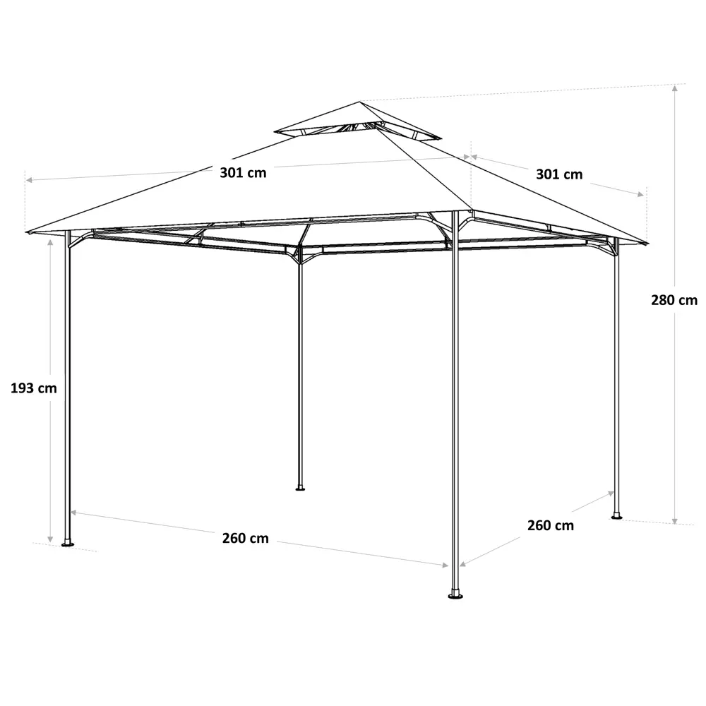 Павильон BEGINIA Oxis 3x3 м бежевый Товар без серии STLM-2191688 - Вид №14