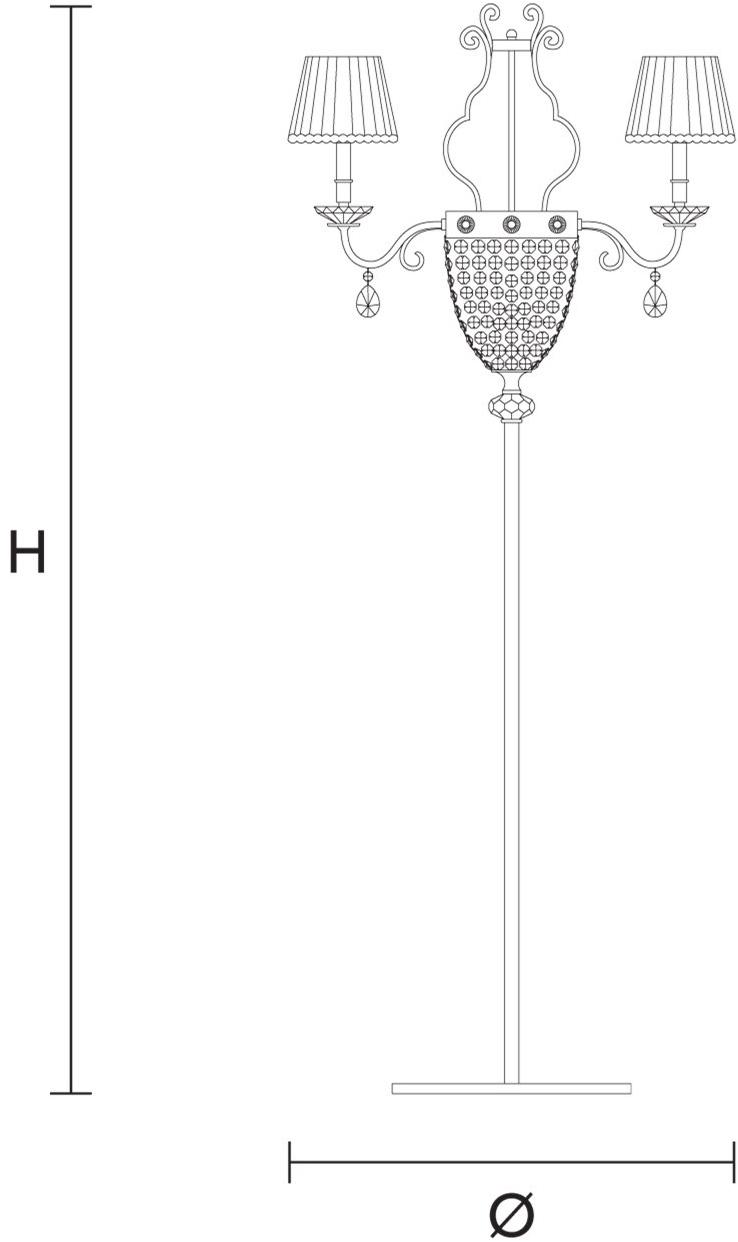 Masiero Торшер из хрусталя Elegantia sun-id-1442750 - Вид №2