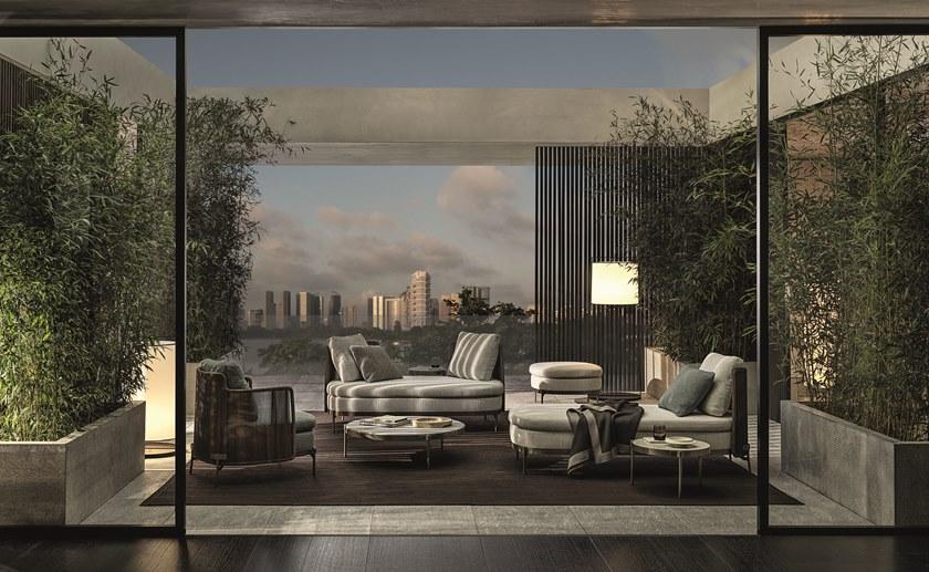 Minotti Садовая кушетка из мягкой ткани Tape cord outdoor sun-id-1397071 - Вид №4