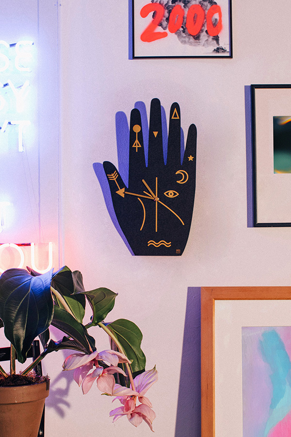 Часы настенные черное Mystic Time Hand DOIY  00-3894916 Черный  - Вид №1