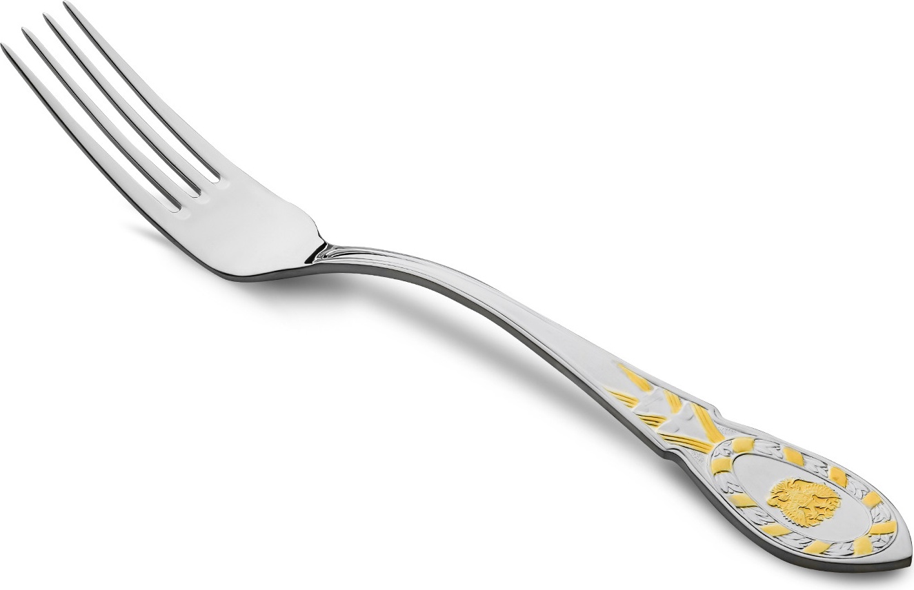 10666788 Русские самоцветы Вилка столовая Русские самоцветы, серебро 925 Серебро 925 