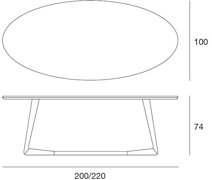 Pacini & Cappellini Овальный обеденный стол  5404.2  - Вид №4