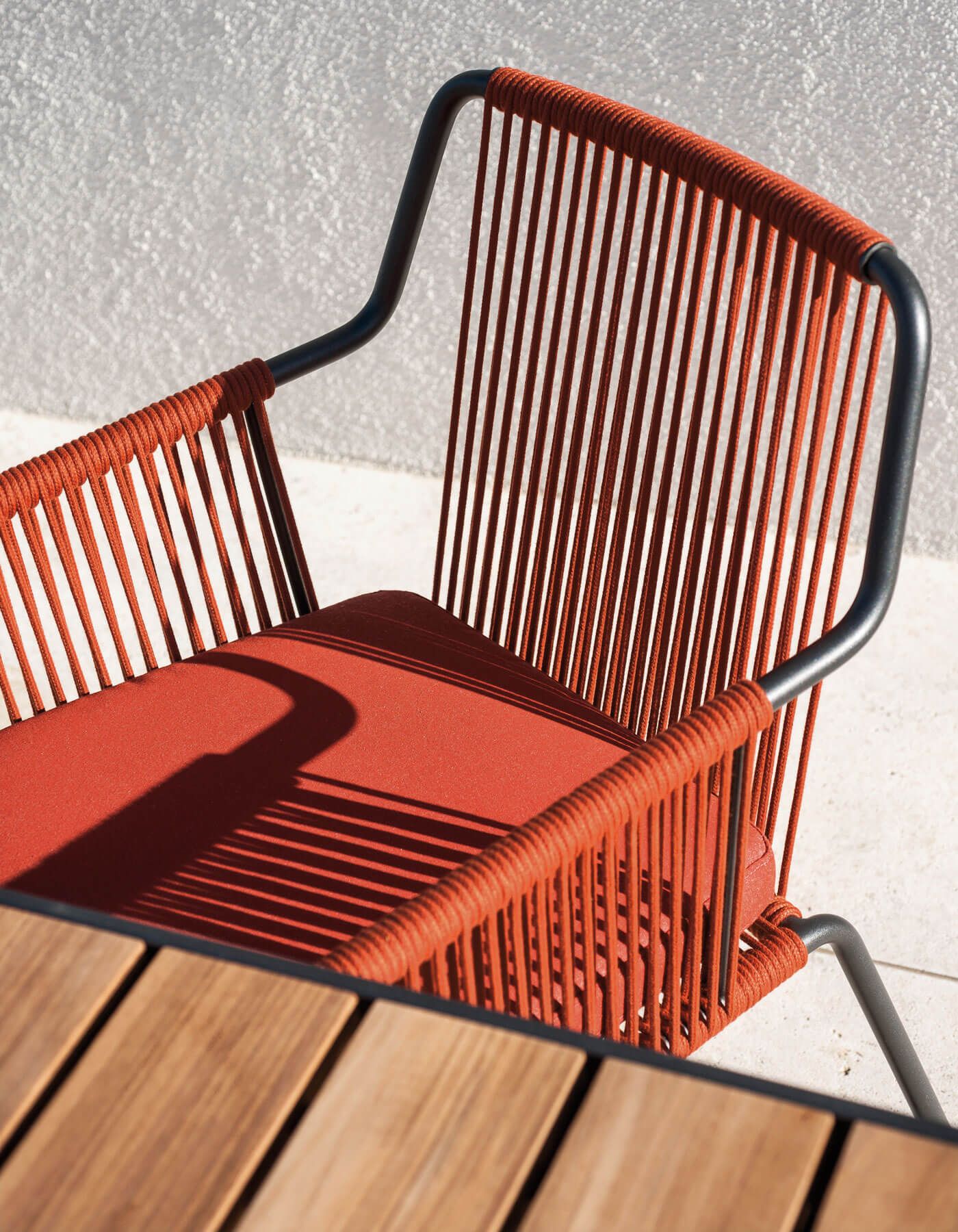 Веревочный стул для сада с подлокотниками RODA Harp ARCH-00102244 - Вид №14