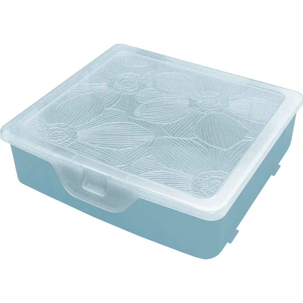 Органайзер для хранения S 14x13.5x4.1 см пластик с крышкой цвет голубой Santreyd STLM-2092443 - Вид №1