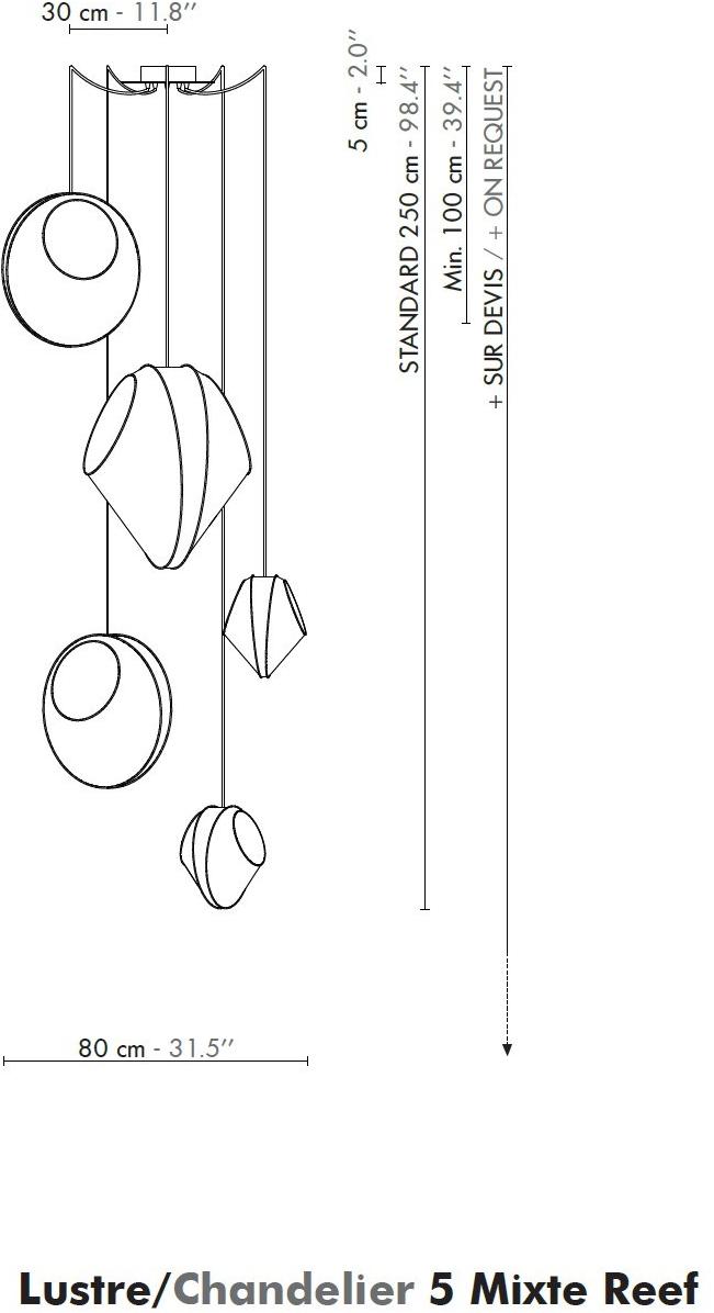 designheure Светодиодный подвесной светильник из ткани Reef sun-id-1345138 - Вид №6