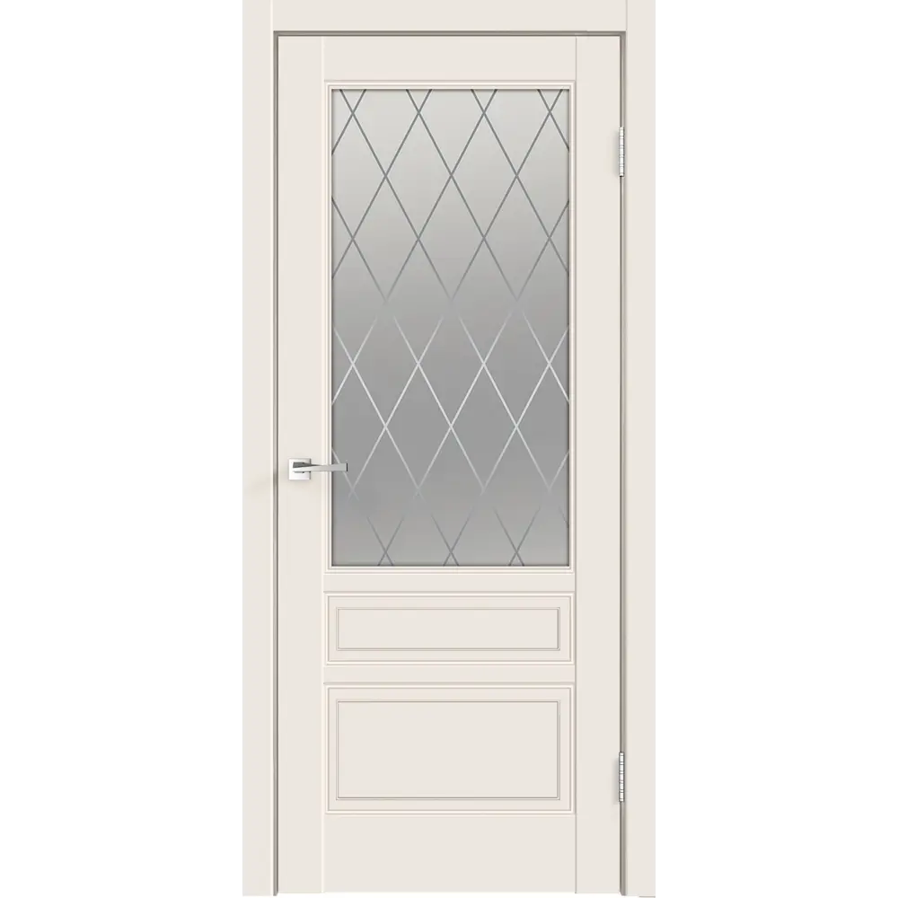 Дверь межкомнатная Сканди 3V остекленная эмаль цвет слоновая кость 90х200 см VELLDORIS STLM-2107506 - Вид №1