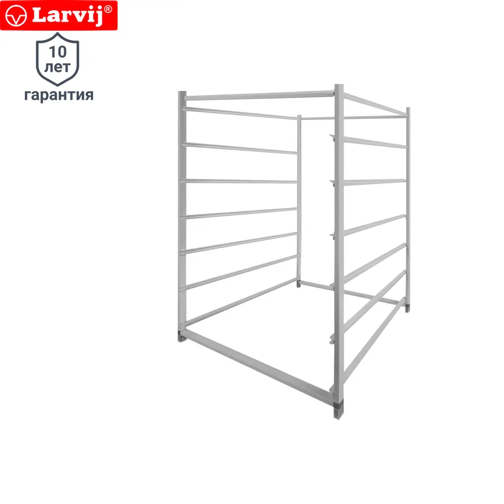 Рама для стеллажа Larvij 7 ярусов 56x43x75 см сталь цвет белый 15093385 STLM-2084922 