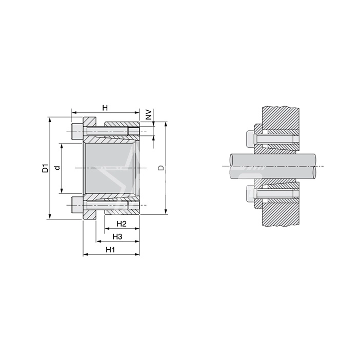IS3391 Зажимная втулка KLAB040 (PHF FX51-40x65) ISKRA  - Вид №2