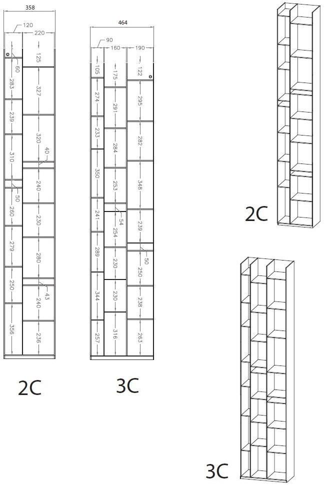 MDF Italia Модульный книжный шкаф-разделитель из древесного волокна Random sun-id-1478943 - Вид №6